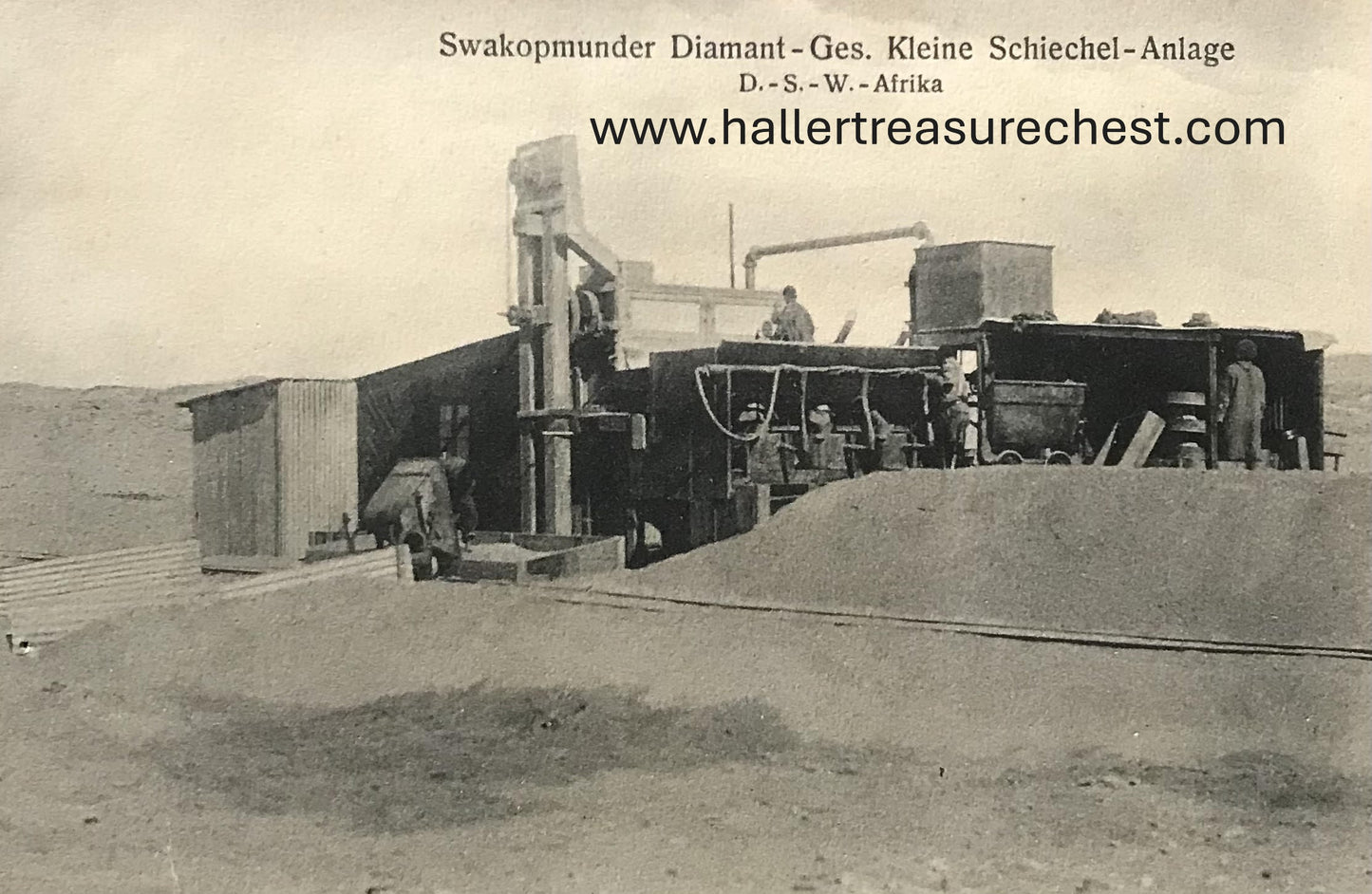 PC SWK-LUD 17.3. DSWA Postkarte - Schlechel-Anlage bei Kolmanskop / GSWA postcard – Schlechel site near Kolmanskop