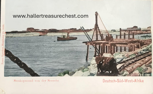 PC SWK-LUD 2.7. DSWA Postkarte - Swakopmund von der Seeseite / GSWA postcard - Swakopmund from the see side