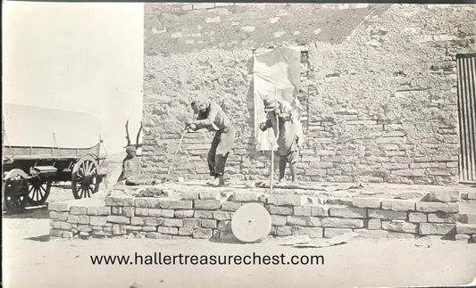 PC SWA-LUD 3.3. DSWA Postkarte - Hottentotten gerben Felle / GSWA postcard - Hottentots tanning hides