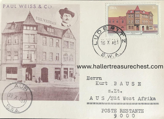 PC SWK-LUD 3.6. SWA Postkarte - Paul Weiss-Haus, Lüderitzbucht / SWA postcard - Paul Weiss-house, Luderitz