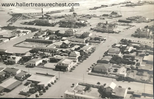 PC SWK-LUD 3.7. SWA Postkarte - Swakopmund aus der Luft / SWA postcard - Aerial picture of Swakopmund