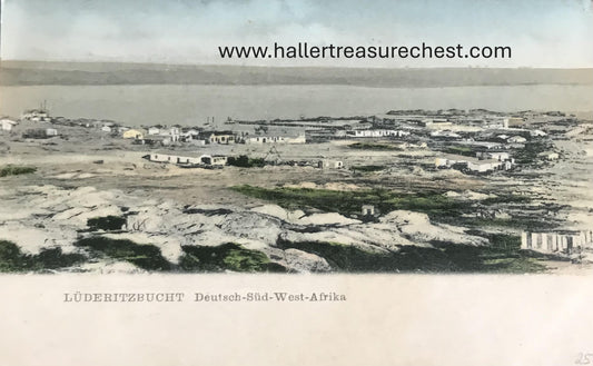 PC SWK-LUD 4.4. DSWA Postkarte - Lüderitzbucht, abgestempelt / GSWA postcard - Luderitz Bay