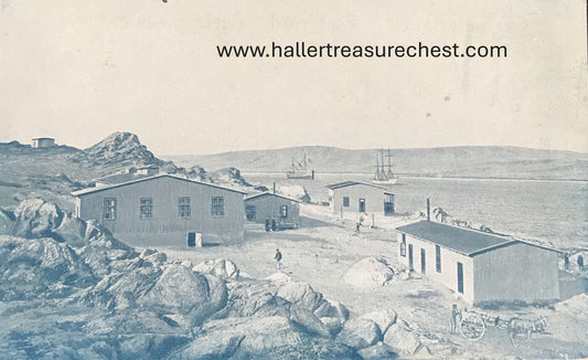 PC SWK-LUD 4.8. DSWA Postkarte, Haifischinsel, Lüderitzbucht / GSWA postcard, Shark Island, Luderitz Bay