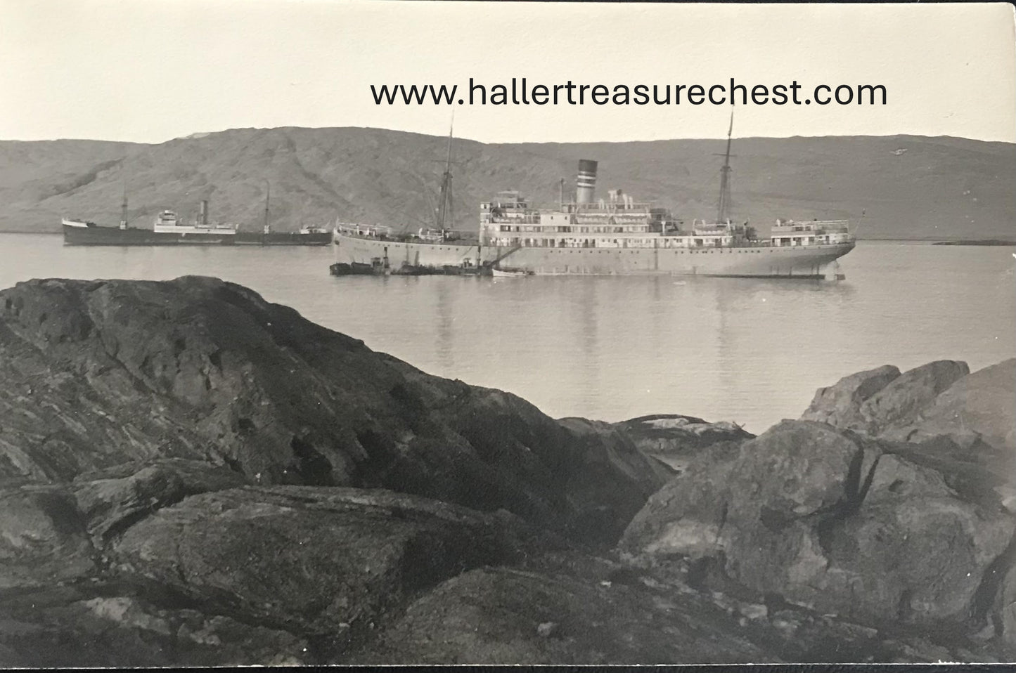 PC SWK-LUD 5.1. DSWA Postkarte, Woermann Linie im Lüderitzbuchter Hafen / GSWA Postcard, Woermann Linie in Luderitz Bay harbour