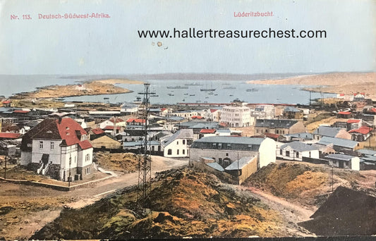 PC SWK-LUD 6.5. DSWA Postkarte, im Hafen, Lüdertitzbucht /  GSWA postcard, at the harbour, Luderitz Bay