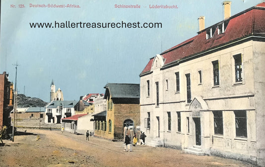 PC SWK-LUD 8.3. Postkarte DSWA, Schinzstrasse, Lüderitzbucht, Nr. 125, Verlag J.C.Hubrich  Postcard GSWA, Schinzstreet, Lüderitzbucht, No. 125