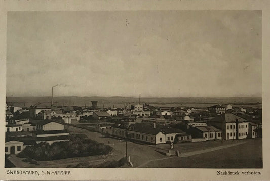 PC SWK 10.7. DSWA Postkarte - DSWA Postkarte - Blick auf Südseite von Swakopmund / GSWA postcard - View on southern Swakopmund