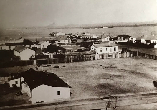 PC SWK 14.6. DSWA Foto - Blick auf Stadtbild, Swakopmund 1906 /  GSWA photo - View of cityscape, Swakopmund 1905
