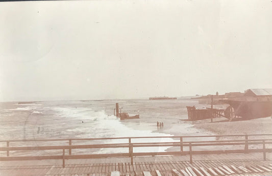 PC SWK 2.6. DSWA Postkarte - Blick von der Swakopmunder Landungsbrücke / GSWA postcard - View from the Swakopmund jetty