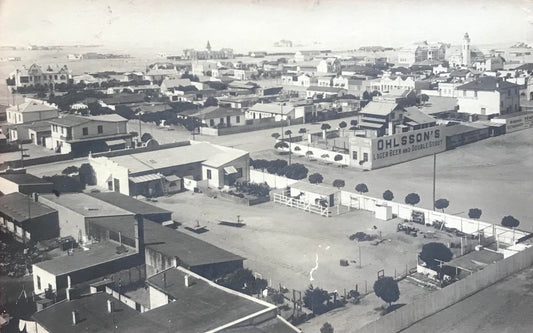 PC SWK 6.6. DSWA Postkarte - Luftaufnahme von Swakopmund / DSWA Postcard - Aerial view of Swakopmund