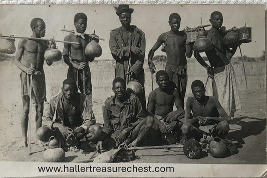 PC Tribes 10.7. SWA Postkarte - Owambomänner gehen zum Markt / SWA postcard -  Owambo men going to trade