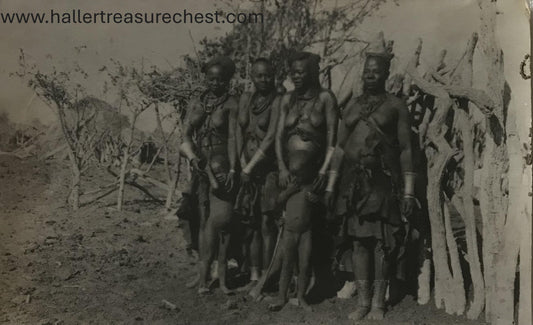 PC Tribes 12.6. DSWA Postkarte - posierende Owambo Familie / GSWA post card - posing Owambo Family