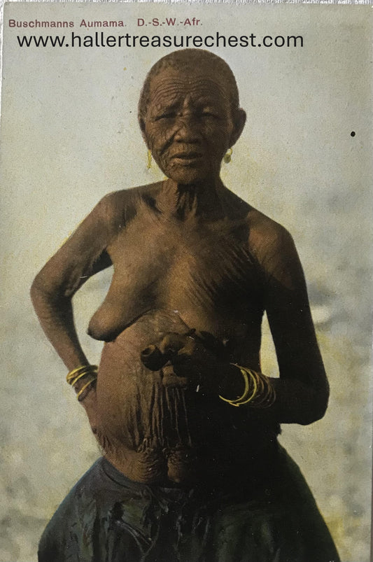 PC Tribes 13.7. DSWA Postkarte - alte Buschmanns Frau /  GSWA postcard - old Bushmen woman