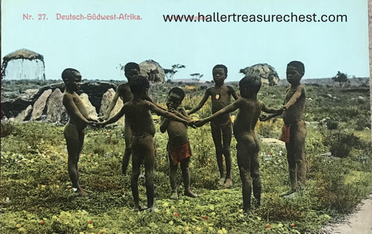 PC Tribes 14.1. DSWA Postkarte - Spielende Owambokinder / GSWA postcard - Owambo children playing