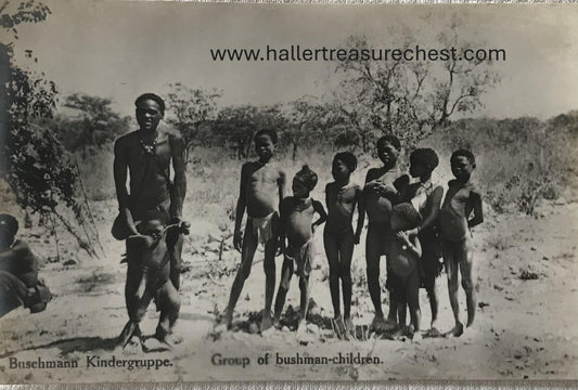 PC Tribes 14.3. DSWA Postkarte - Buschmann Kindergruppe / GSWA post card - group of Bushmen children