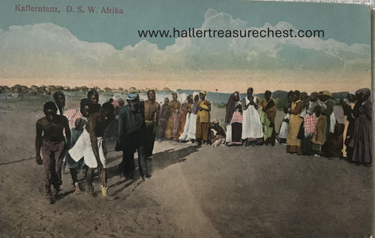 PC Tribes 18.3. DSWA Postkarte - Owambo Tanz / GSWA post card - danzing Owambo