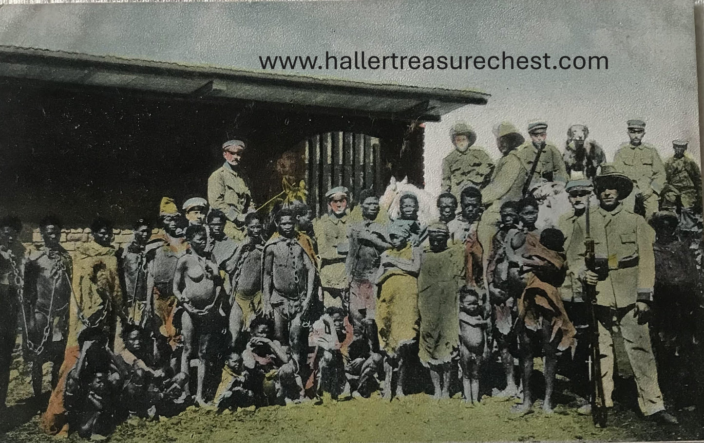 PC Tribes 20.4. DSWA Postkarte - Kriegsgefangene in Ketten / GSWA post card - prisioner of war in chains