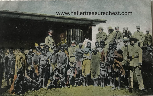 PC Tribes 20.4. DSWA Postkarte - Kriegsgefangene in Ketten / GSWA post card - prisioner of war in chains