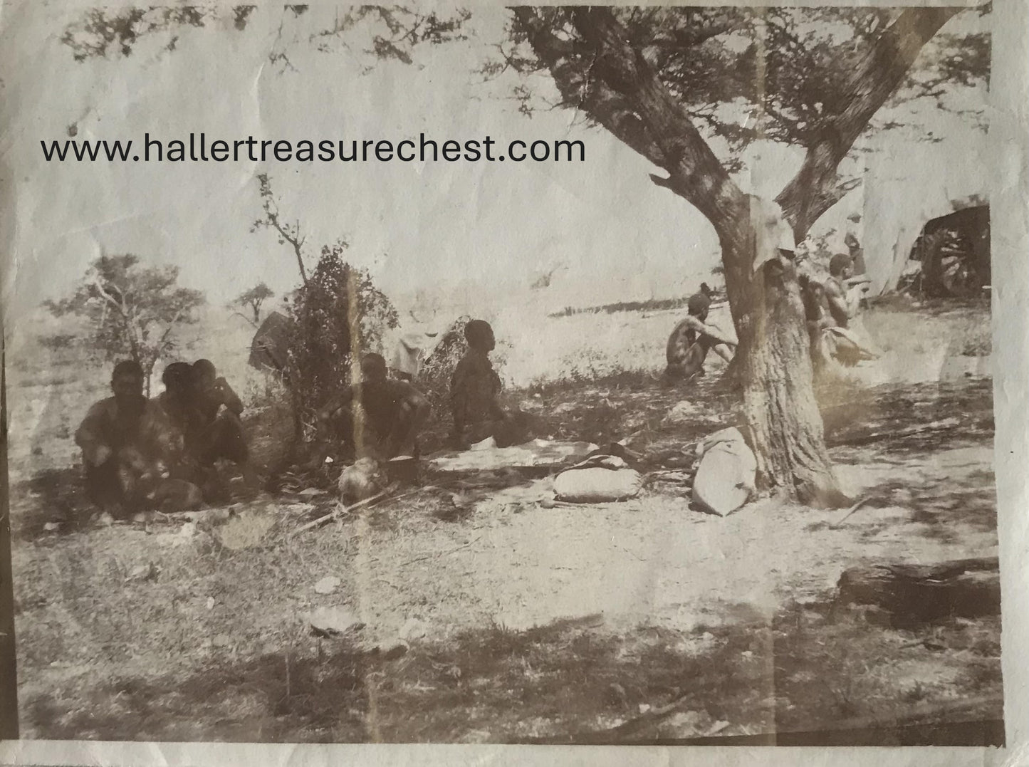 PC Tribes 21.6. - SWA Foto - Herero beim Mittagessen unterm Baum 1930er / SWA photo - Herero eating lunch under a tree