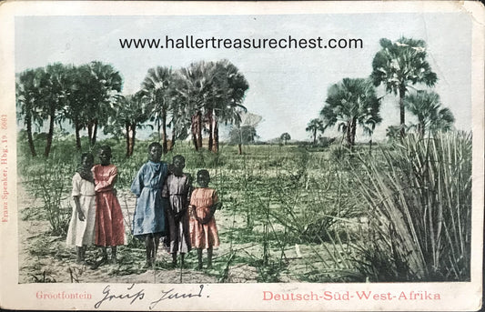 PC Tribes 5.6. DSWA Feld-Postkarte - Owambo Mädchen in Grootfontein  / GSWA fieldpostcard - Owambo girls in Grootfontein