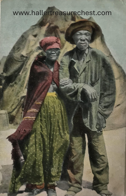 PC Tribes 6.2. DSWA Postkarte - Altes Hottentottenpaar /  GSWA postcard - aged Hottentotten couple