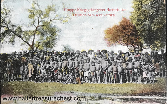 PC Tribes 7.7. DSWA Feld-Postkarte - Kriegsgefangener Hottentotten - selten / GSWA Fieldpostcard - rare - prisioner of war Hottentotten