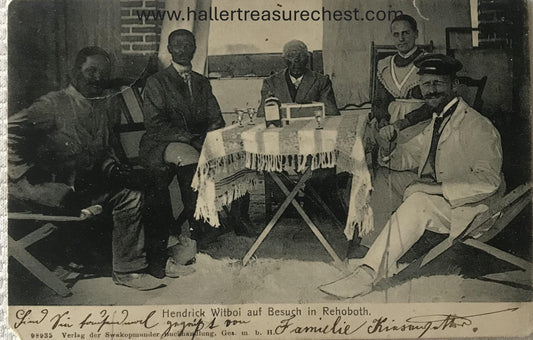 PC Tribes 8.3. DSWA Postkarte - Hendrik Witbooi zu Besuch in Rehoboth / GSWA postcard - Hendrik Witbooi visiting Rehoboth