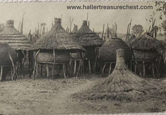 PC TRIBES 9.5. DSWA Postkarte - Essensilos der Owambos / GSWA postcard - food storage silos of the Owambo