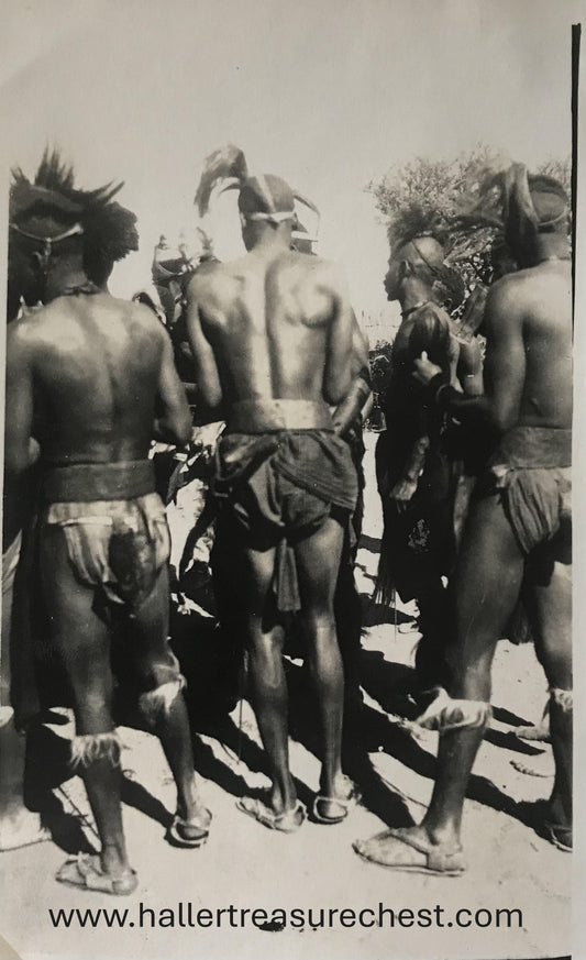 PC Tribes 9.6. DSWA Postkarte - tanzende Owambos / GSWA postcard - dancing Owambos