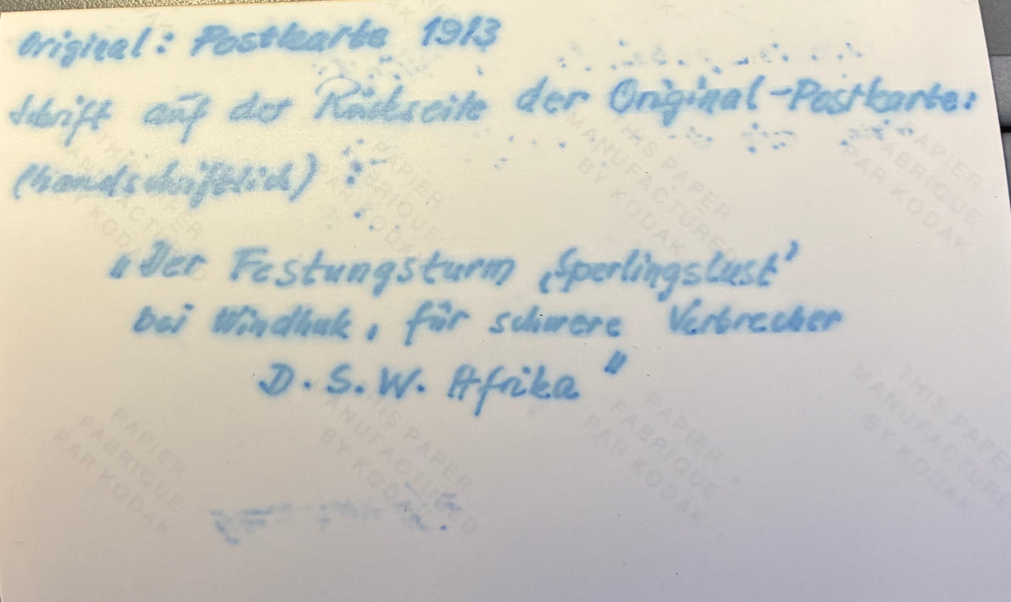 PC A 011.4. DSWA Foto, Festungturm Sperlingslust, Windhuk 1913 / GSWA photo, Sperlingslust tower, Windhuk