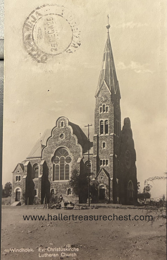 PC A 013.5. SWA Postkarte - Evangelische Christus-Kirche, Windhuk 1925 / SWA postcard, Christuskirche, Windhuk