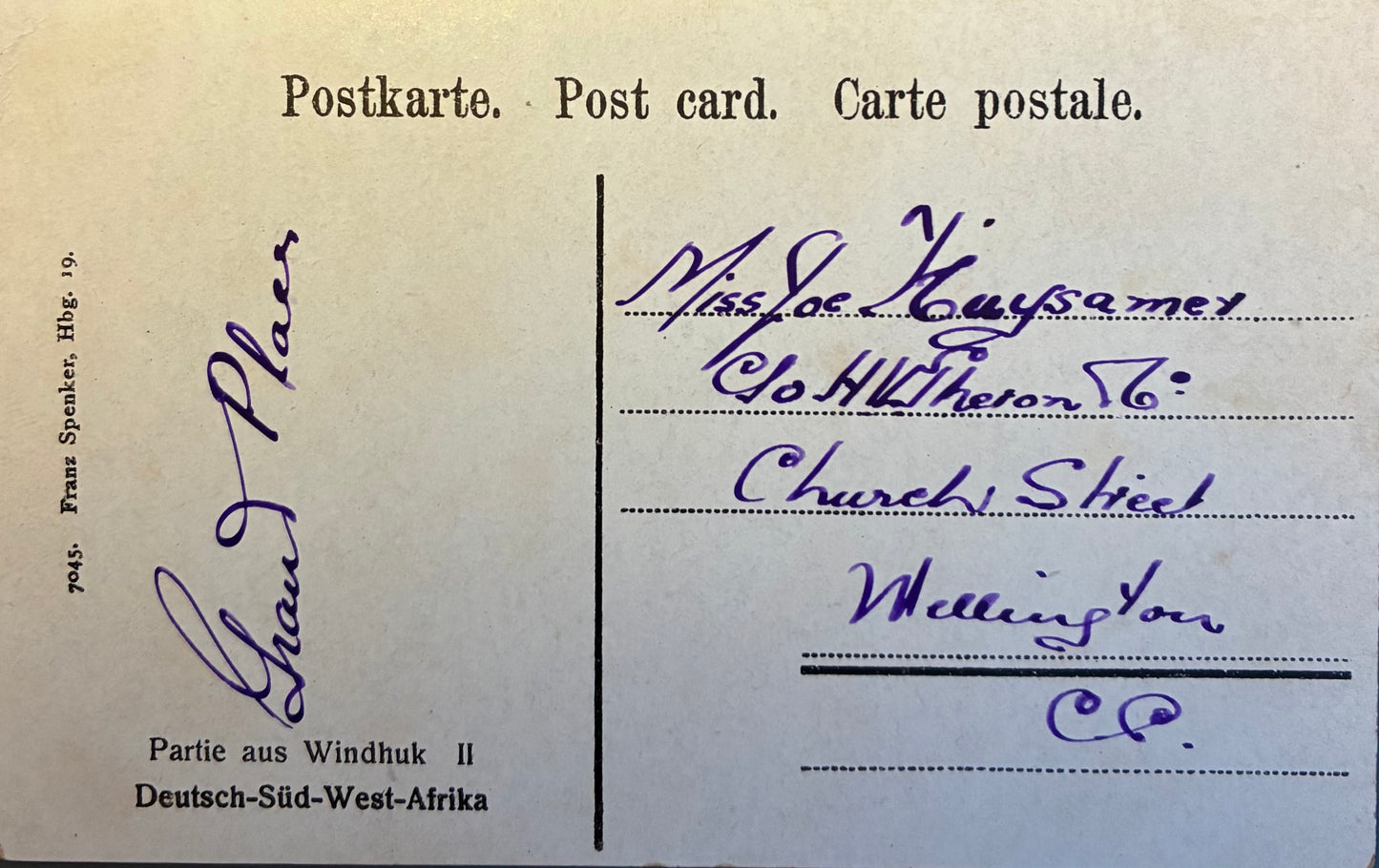 PC A 014.2. DSWA Postkarte - Partie aus Windhuk / GSWA Postcard - party from Windhuk