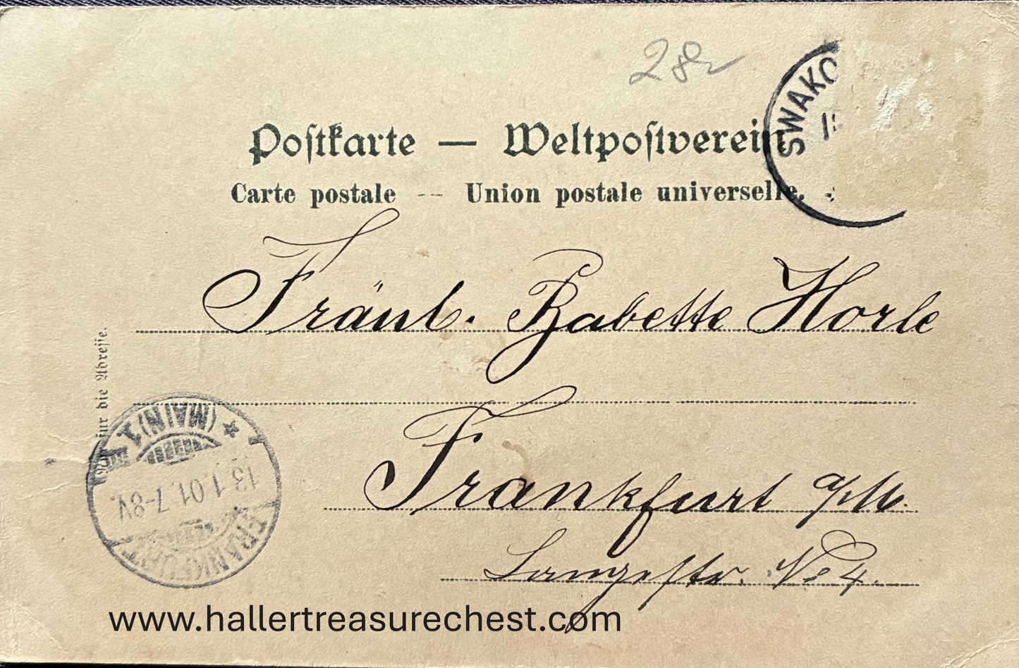 PC Nord Süd 1.1. DSWA - Gruss - 13.Jan 1901 /  GSWA - Greetings - 13 Jan 1901