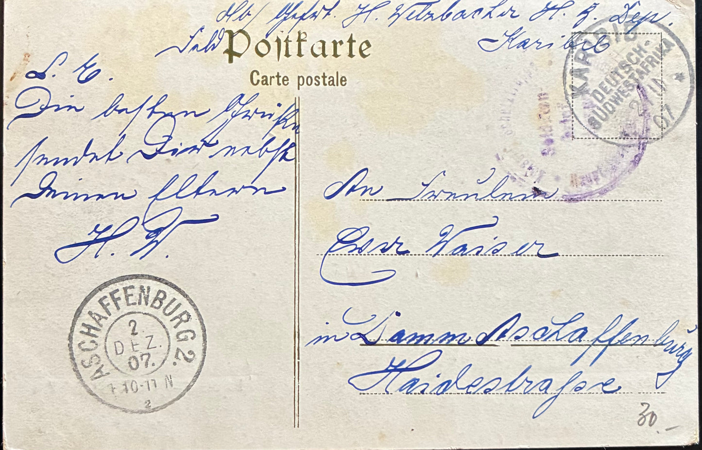 PC Nord-Süd 14.5. DSWA - Feste in Otjimbingwe / GSWA - military garnison in Otjimbingwe