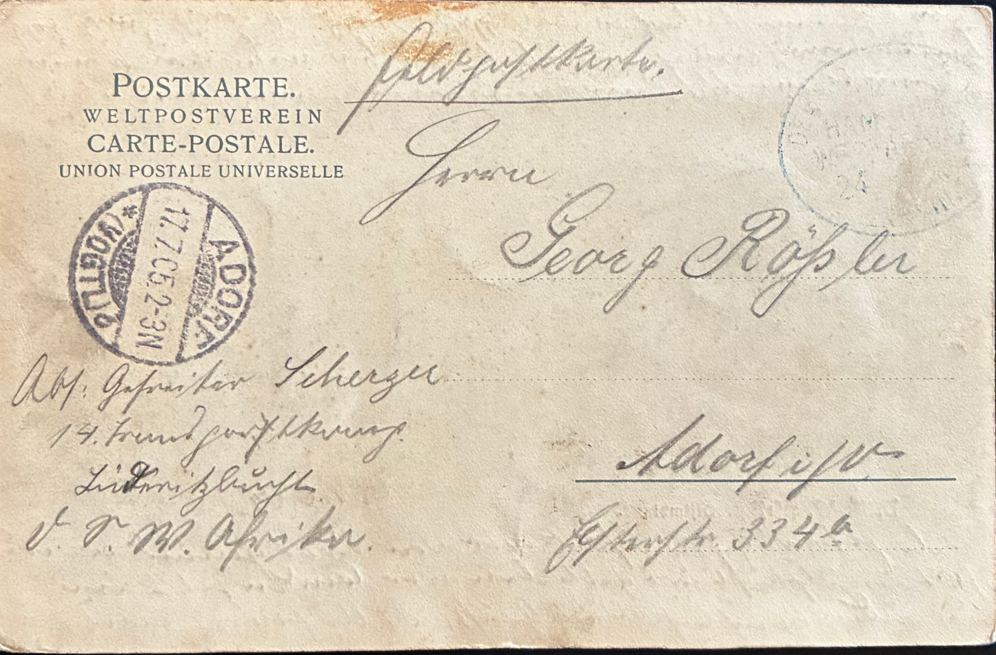 PC Nord-Süd 14.7. DSWA - Feste in Otjimbingwe / GSWA - Military garnison in Otjimbingwe