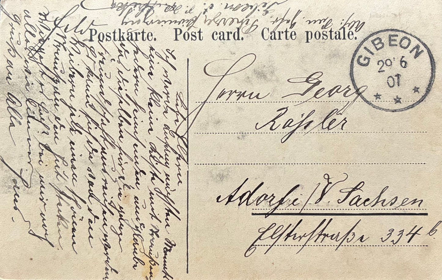 PC Nord-Süd 3.3. DSWA Ansicht auf Gibeon 1907 /  GSWA View on Gibeon 1907