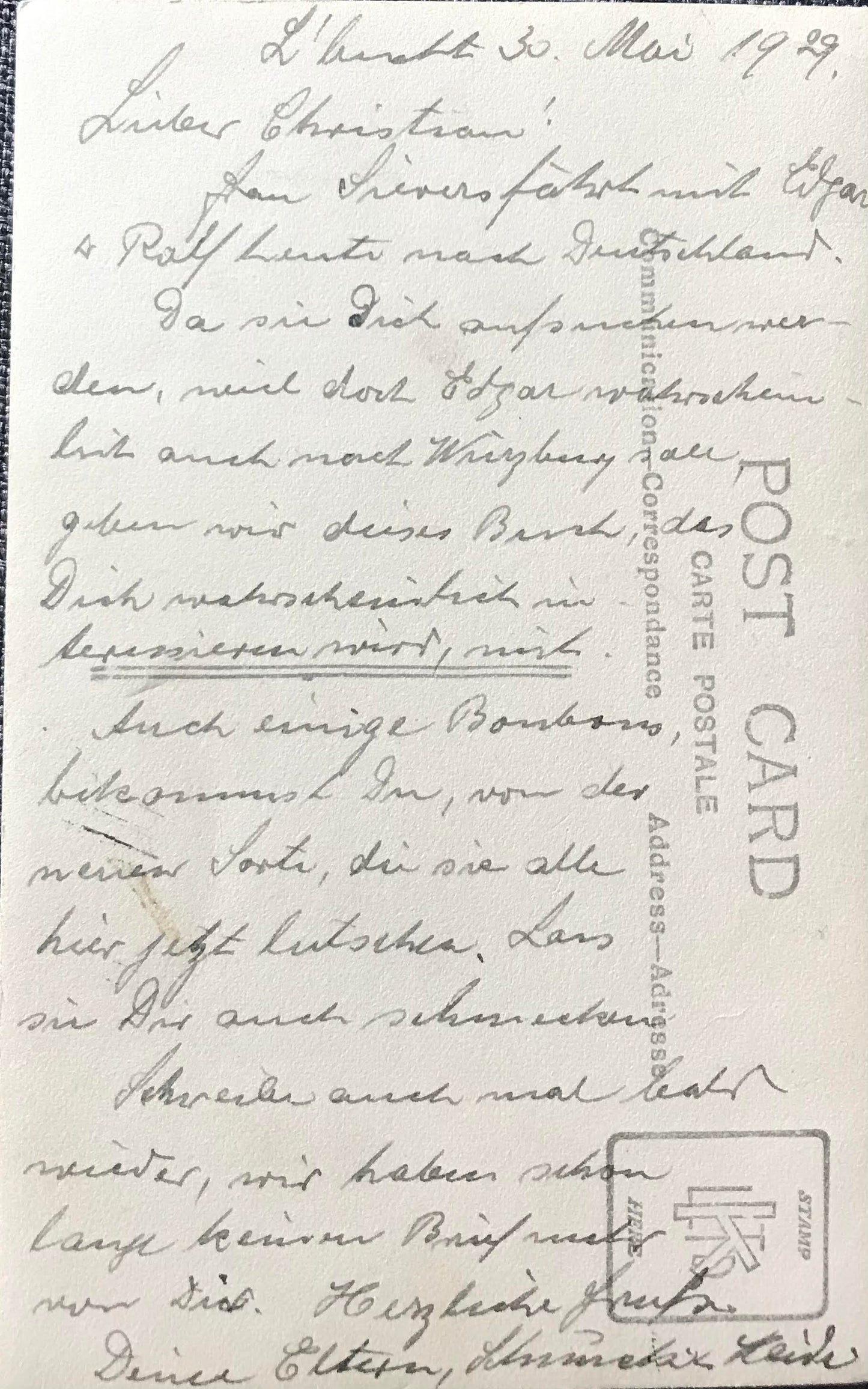 PC SWK-LUD 12.3. SWA Postkarte - Stadtmitte von Lüderitzbucht / SWA postcard - Centre town Luderitz Bay