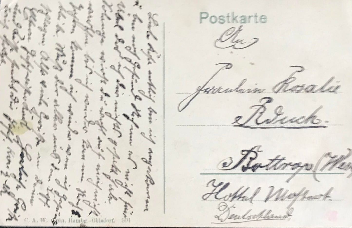PC SWK-LUD 4.4. DSWA Postkarte - Lüderitzbucht, abgestempelt / GSWA postcard - Luderitz Bay