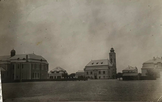 PC SWK 9.3. DSWA Foto - Kirche und Deutsche Oberschule Swakopmund / GSWA Photo - Church and German Highschool Swakopmund