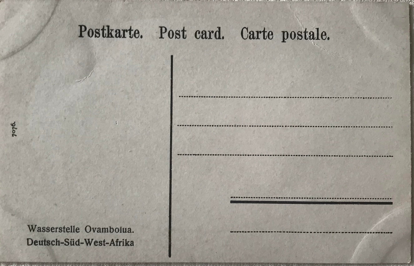 PC Tribes 20.3. SWA Postkarte - Wasserstelle im Owamboland / GSWA post card - watering hole in Owamboland