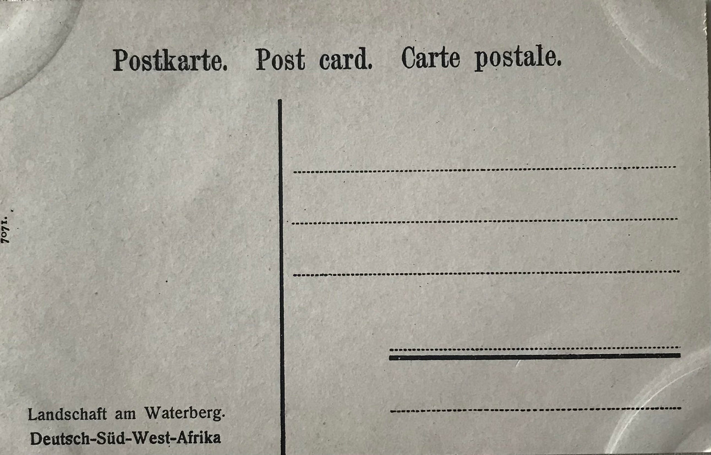 PC tribes 20.8. DSWA Postkarte - Herero Siedlung beim Waterberg / GSWA post card - Herero settlement at Waterberg