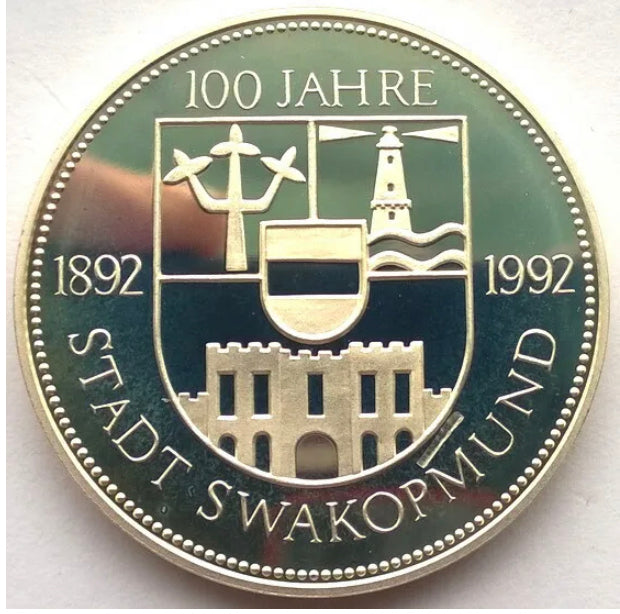 Silver Medaillon - mint condition - 1892 to 1992 Swakopmund, Namibia - S900