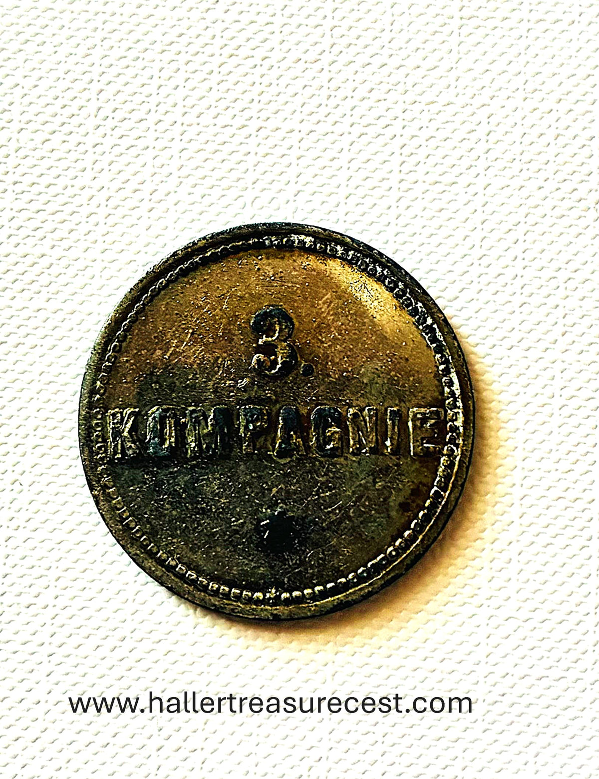 Token 1 - DSWA - German South West Africa – 1 Mark Military Token of the 3rd Company, Keetmanshoop/Kanus, c. 1900–1914