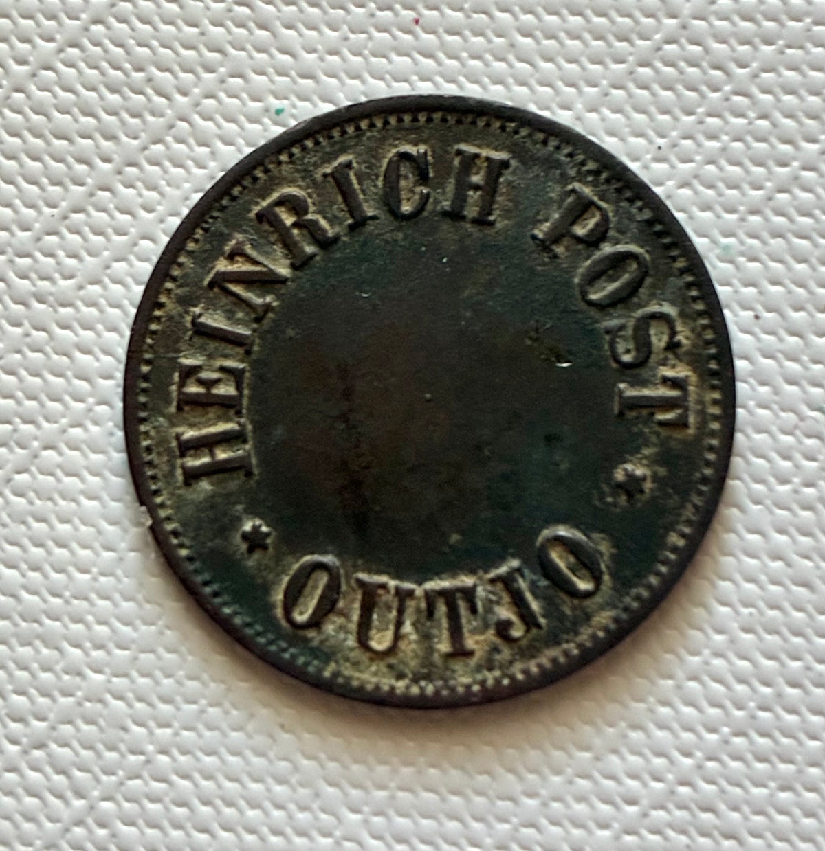 Token 26 – German South West Africa – Heinrich Post, Outjo – Rare Biermarke, c. 1900–1915