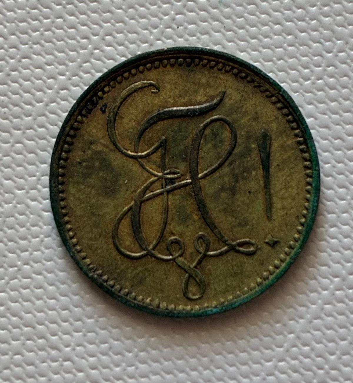 Token 28 – DSWA – German South West Africa – Hotel Kronprinz, Windhuk – 50 Pfennig Werth-Marke, c. 1902–1918
