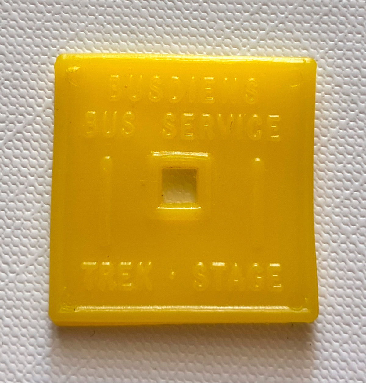 Token 38 – South West Africa – Windhoek Bus Token, Stage 1 – Yellow