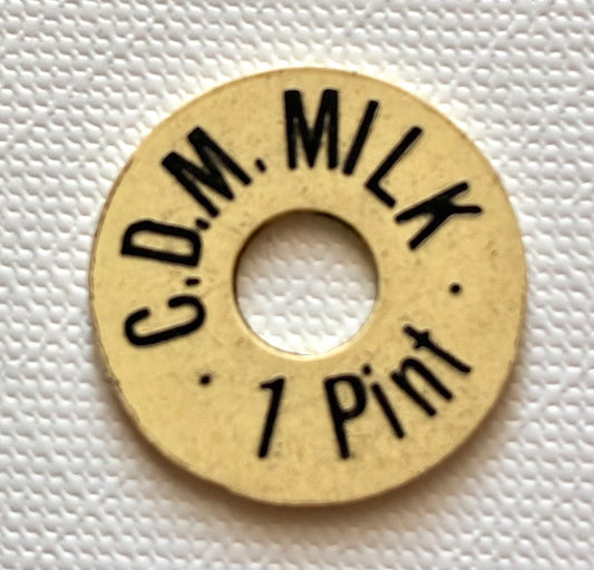 Token 40 – South West Africa – C.D.M. Milk 1 Pint Token – White