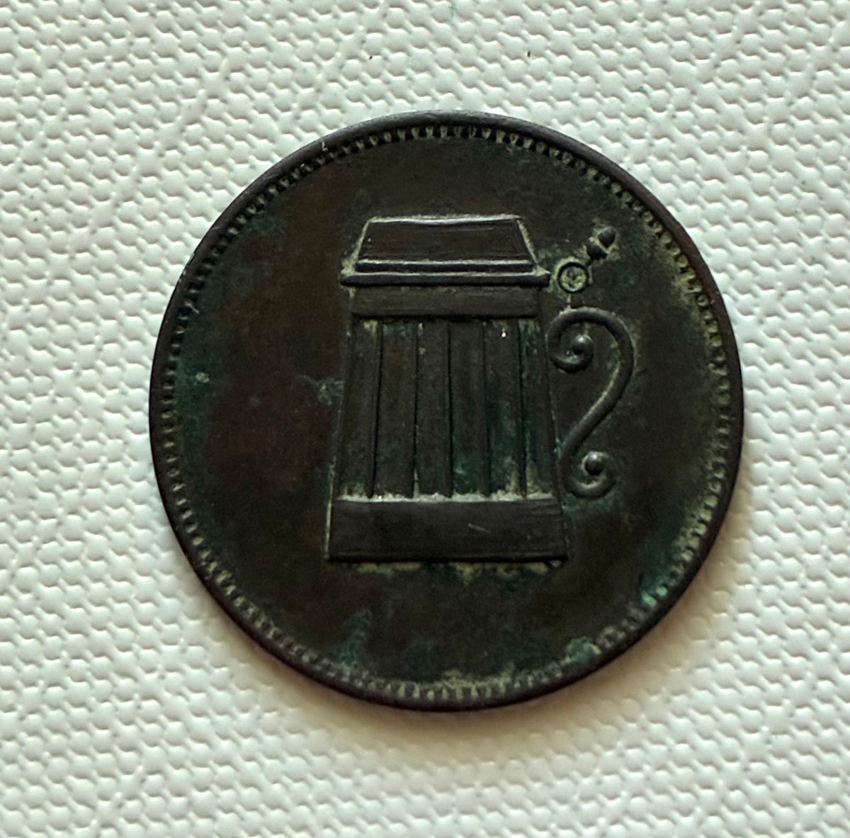 Token 26 – German South West Africa – Heinrich Post, Outjo – Rare Biermarke, c. 1900–1915