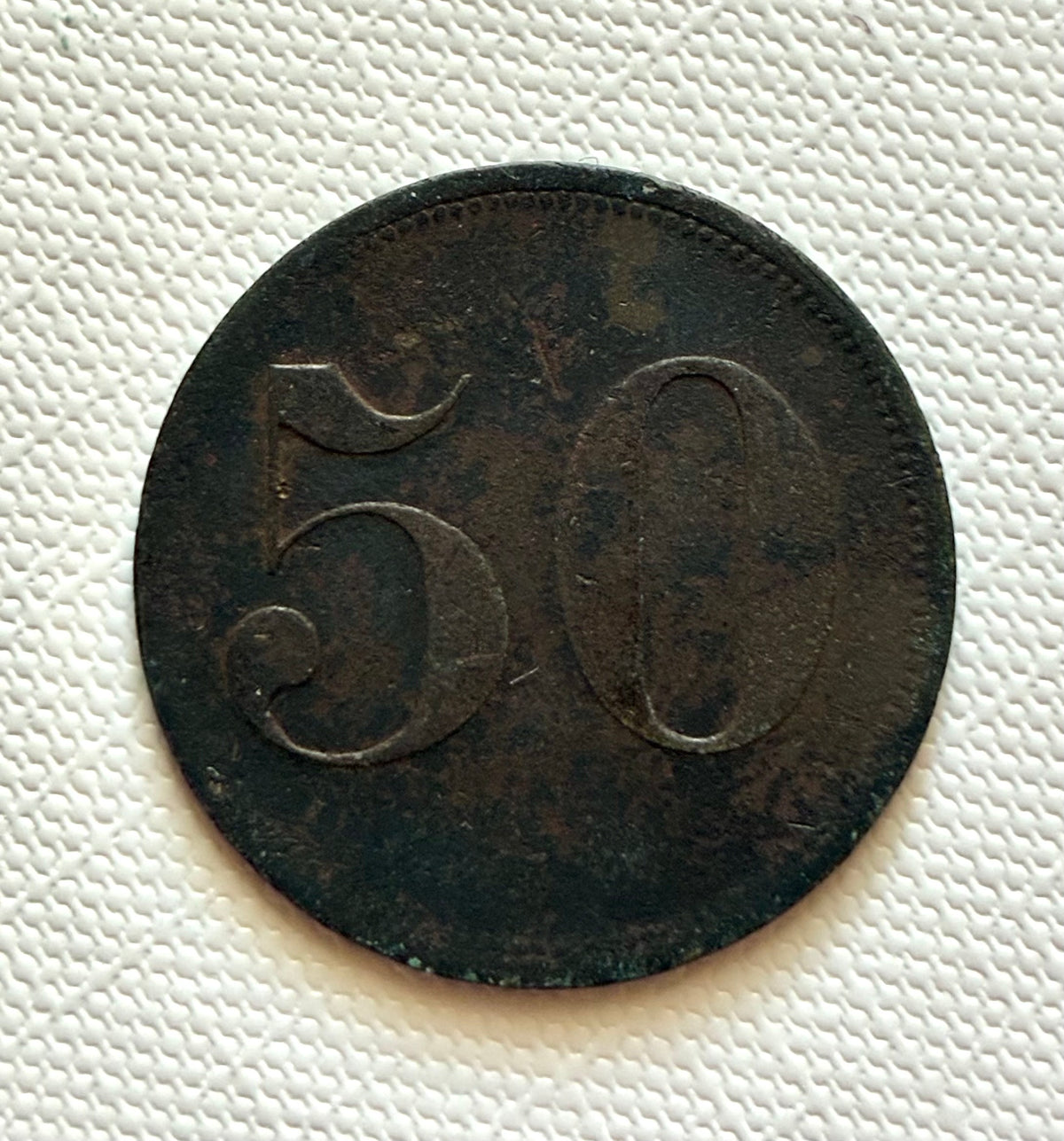 Token 30 – DSWA – German South West Africa – Hafen Hotel Swakopmund – 50 Pfennig Werth-Marke